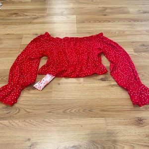 Red Crop top